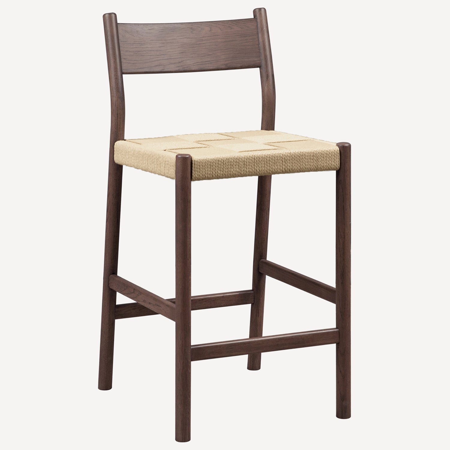 Union Home Asher Oak Danish Cord Counter Stool Set of 2
