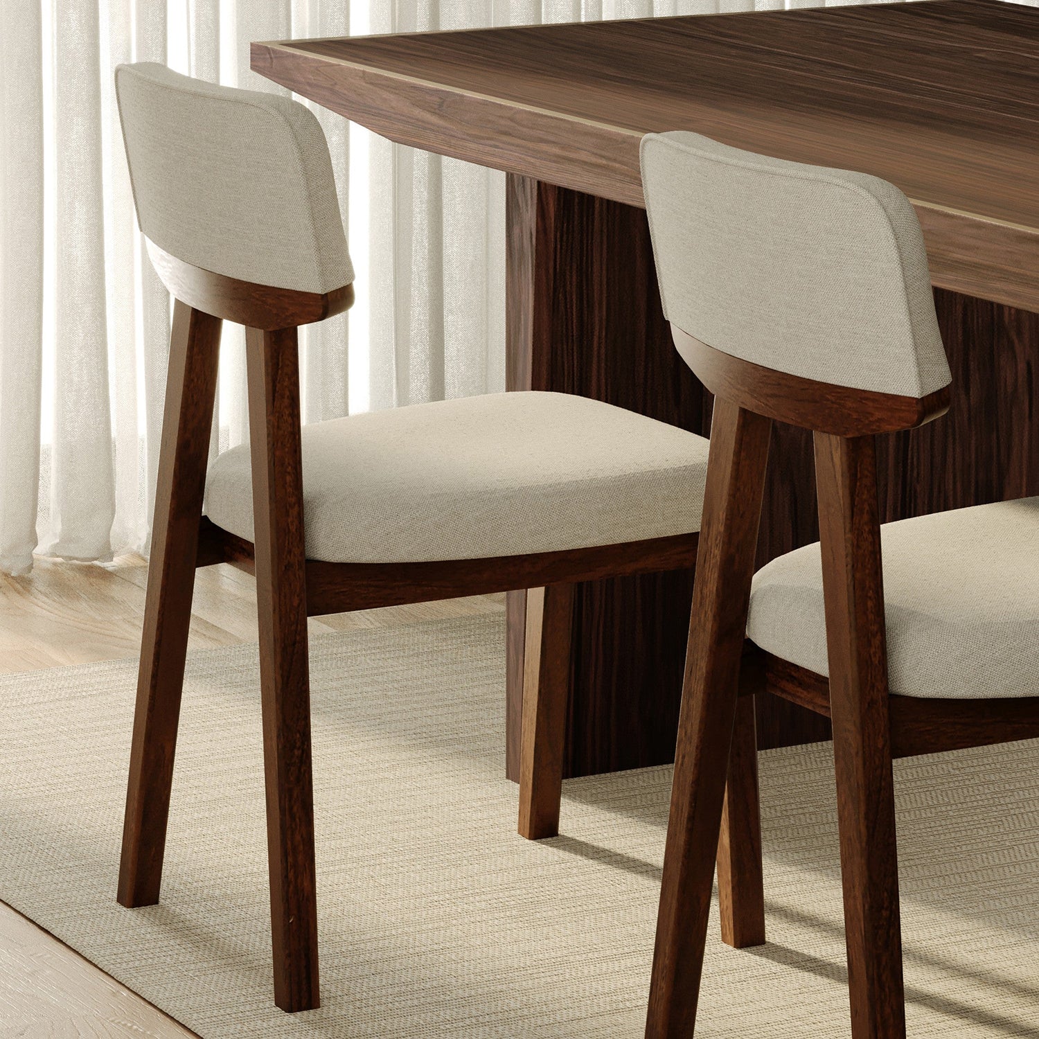 Union Home Tangent Solid Wood Dining Chair Set of 2