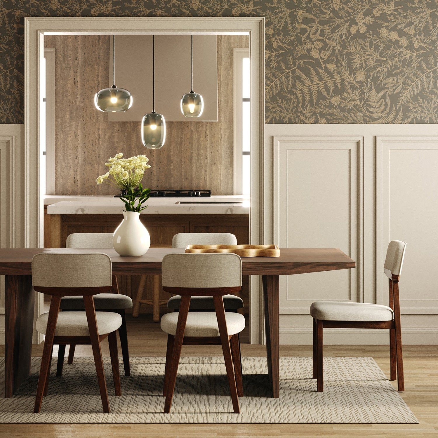 Union Home Tangent Solid Wood Dining Chair Set of 2