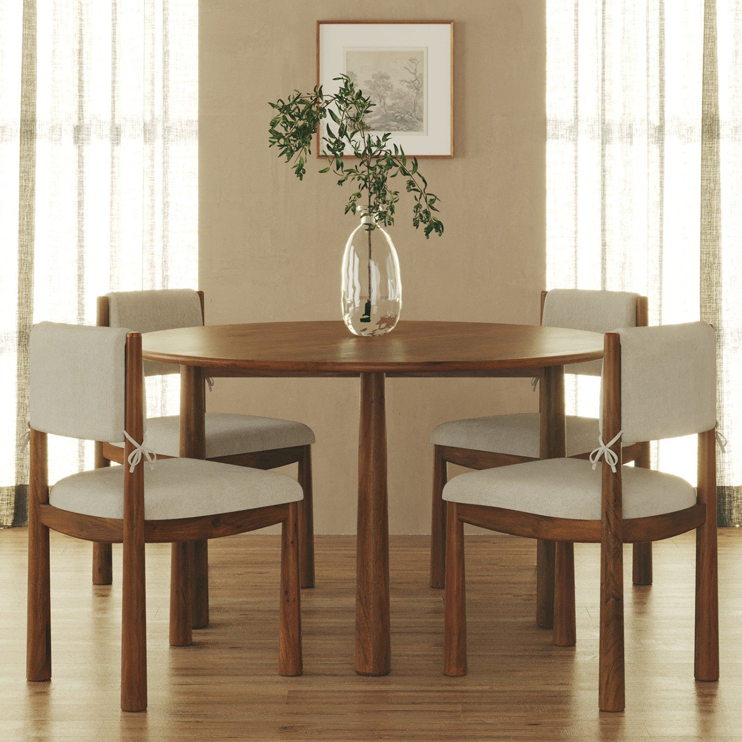 Union Home Cece Solid Wood Dining Chair Set of 2