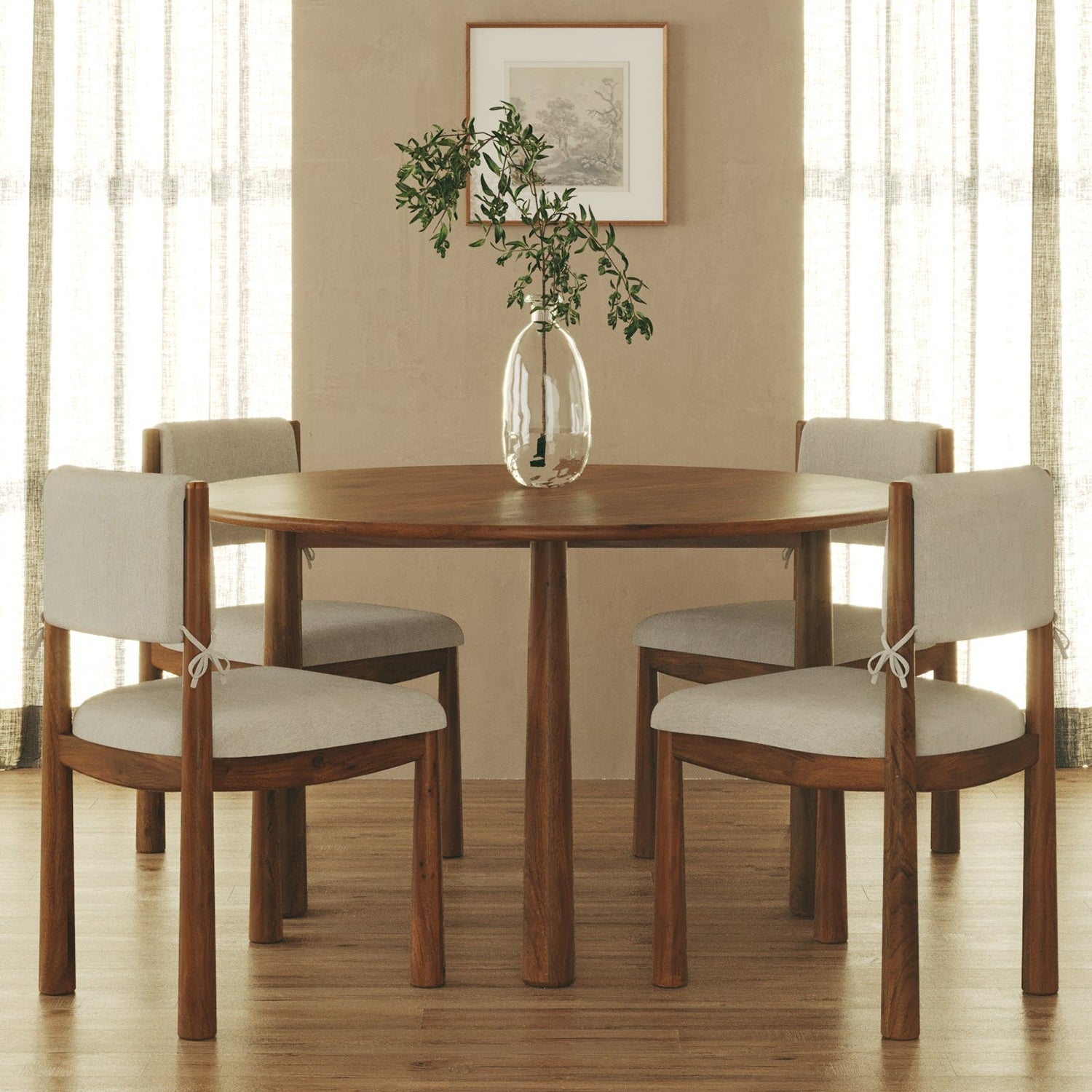 Union Home Cece Solid Wood Dining Table