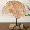 Teak Nautilus Shell Sculpture