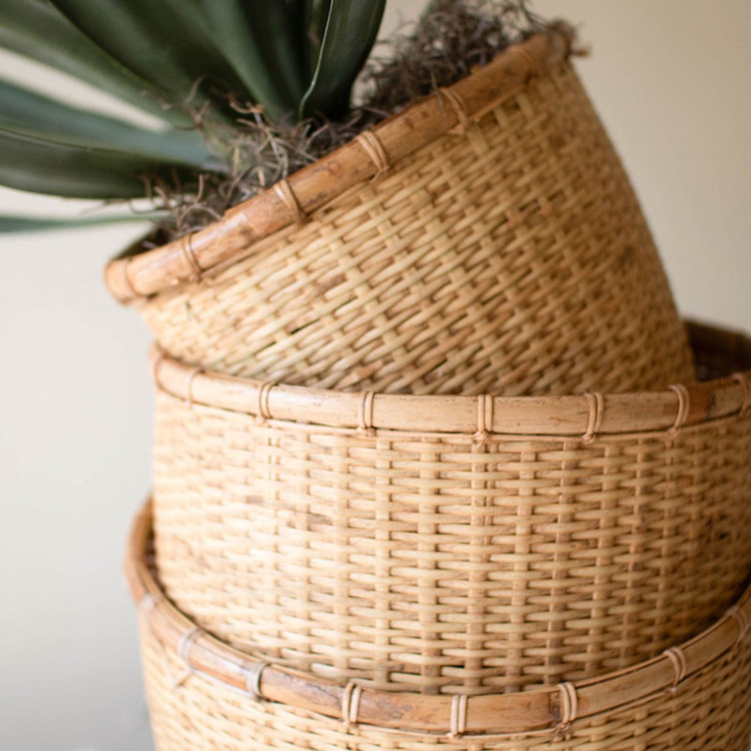 Split Cane Basket Set of 3
