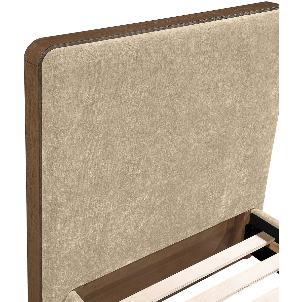 Dalton Beige Fabric Upholstered Bed