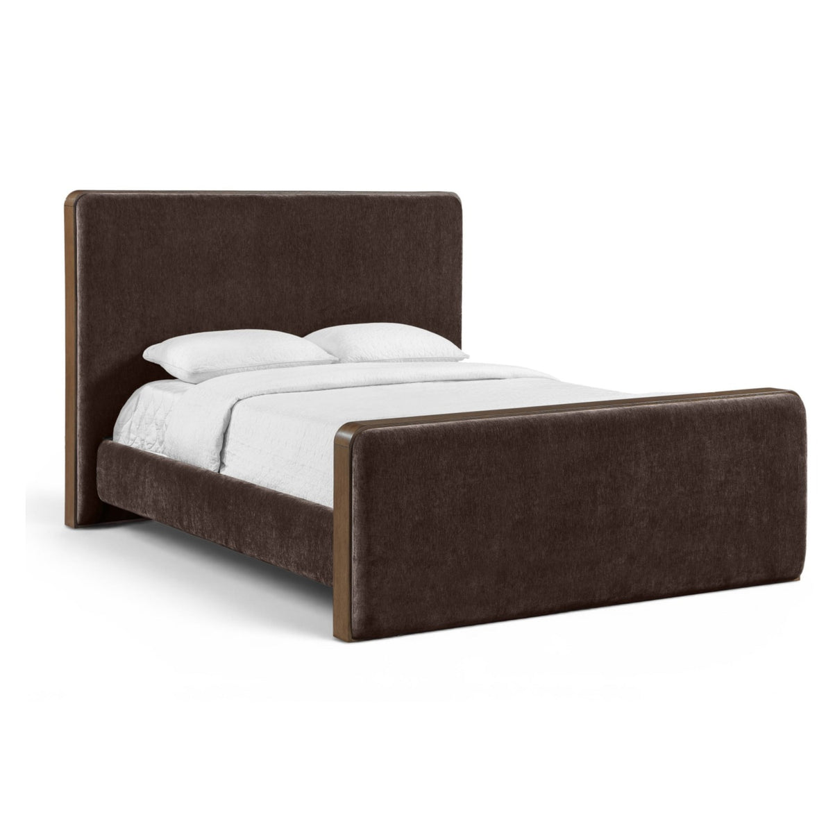 Dalton Brown Fabric Upholstered Bed