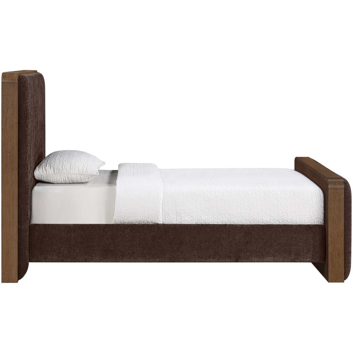 Dalton Brown Fabric Upholstered Bed