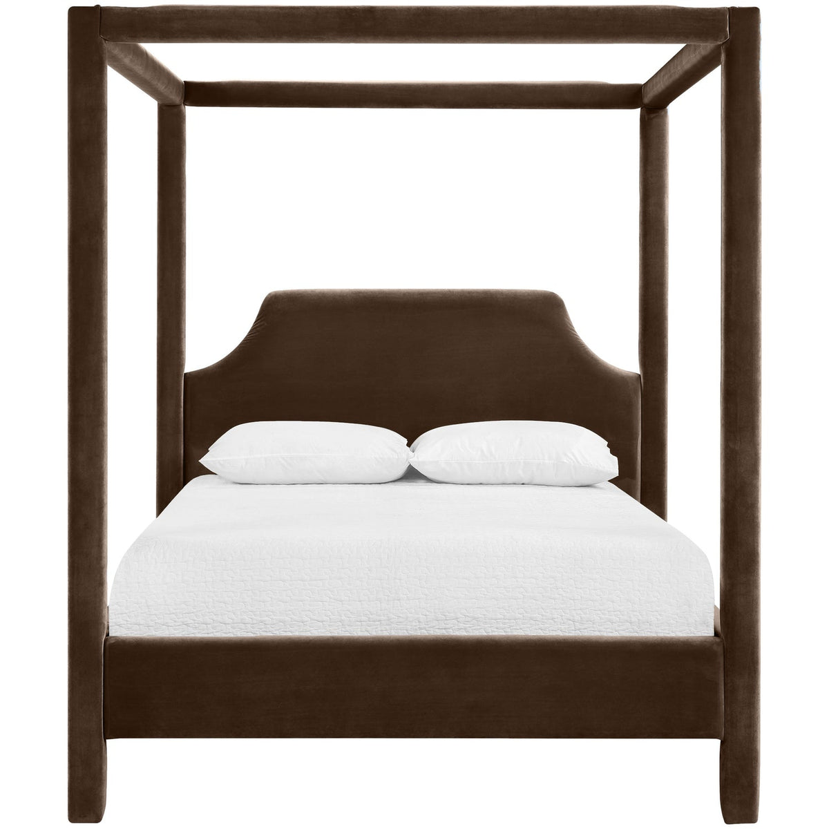 Dawson Brown Velvet Upholstered Bed