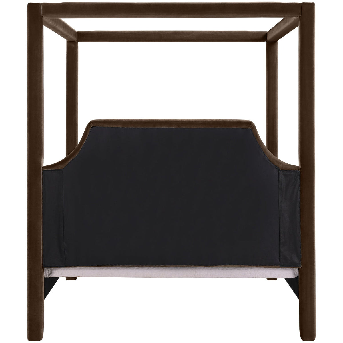 Dawson Brown Velvet Upholstered Bed
