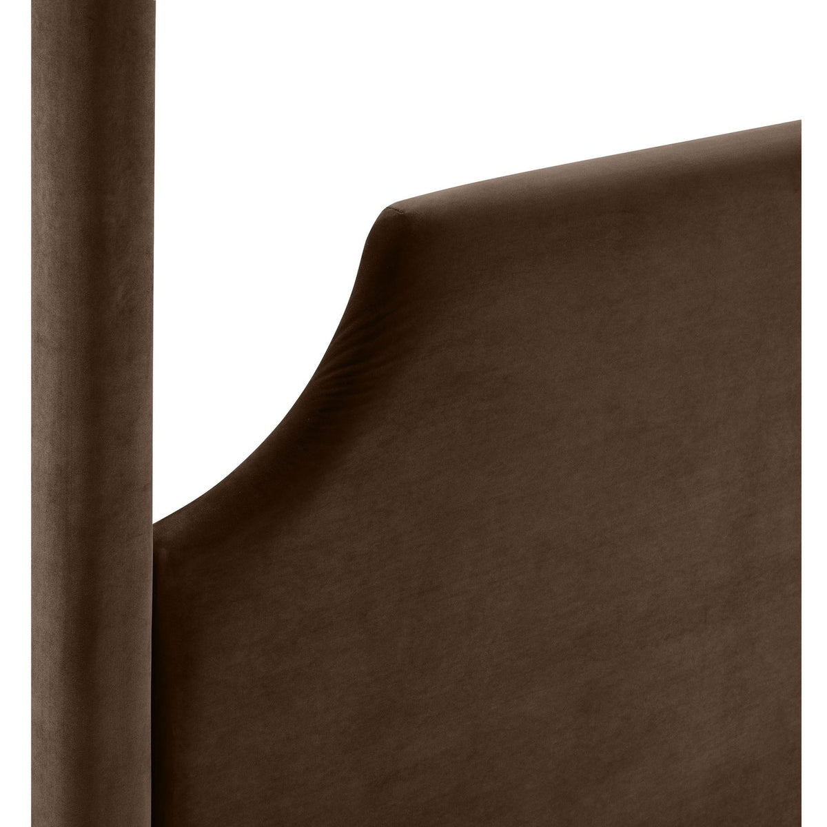 Dawson Brown Velvet Upholstered Bed