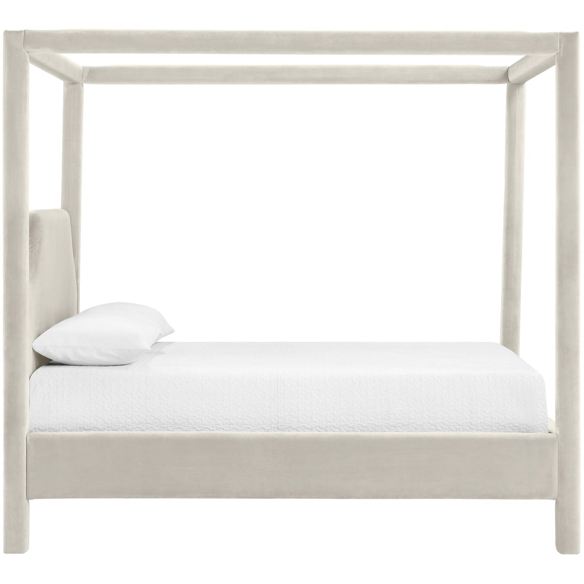Dawson Cream Velvet Upholstered Bed