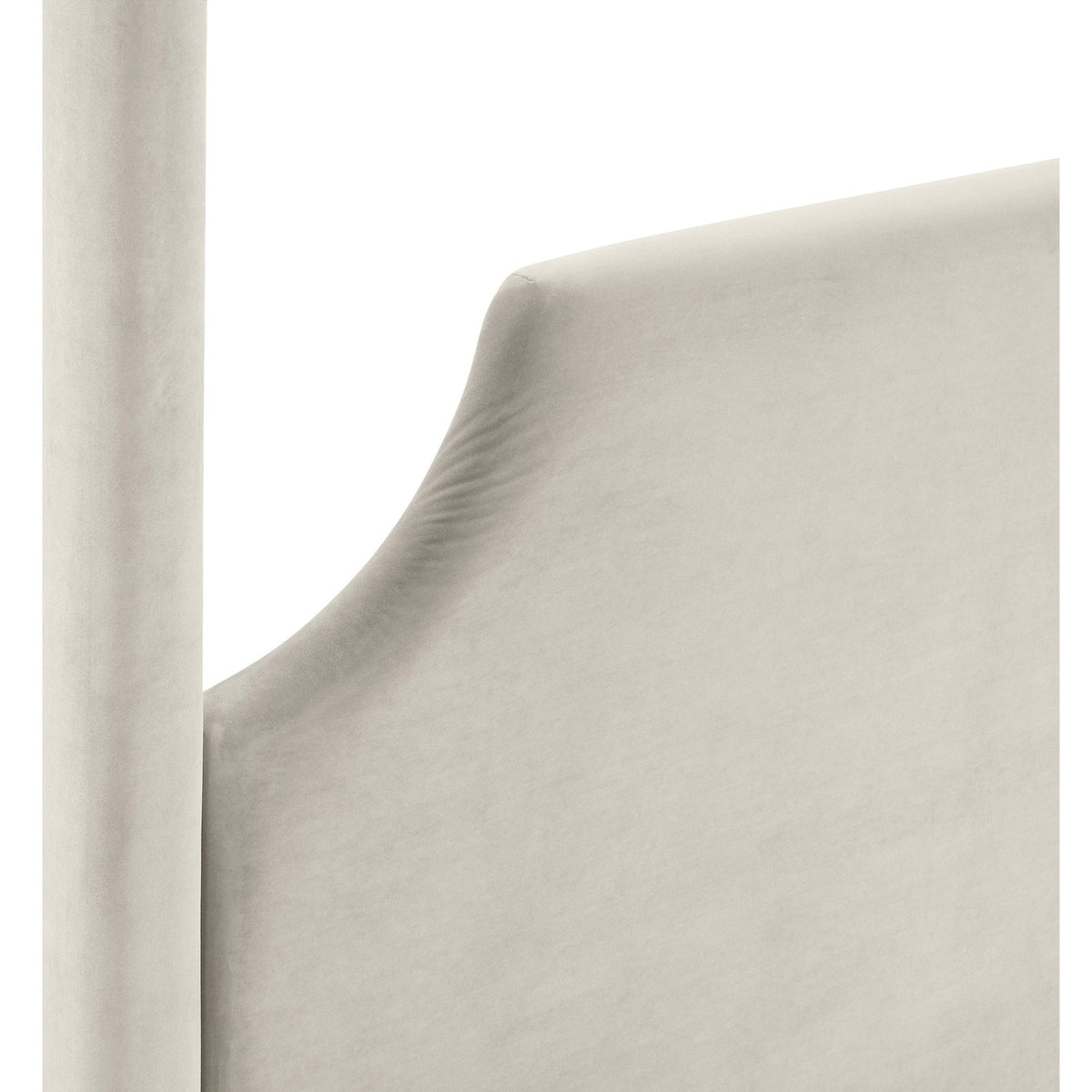 Dawson Cream Velvet Upholstered Bed