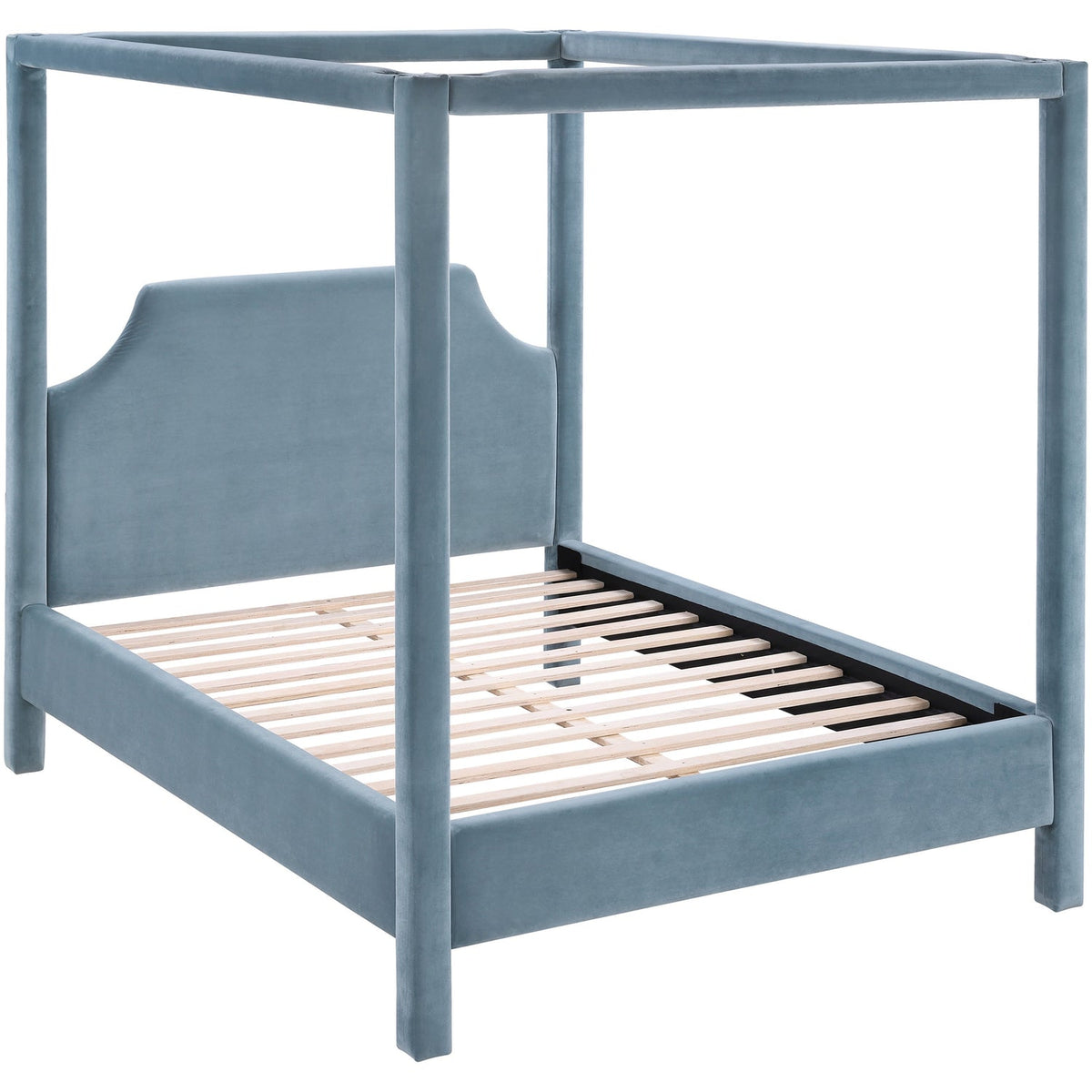 Dawson Light Blue Velvet Upholstered Bed