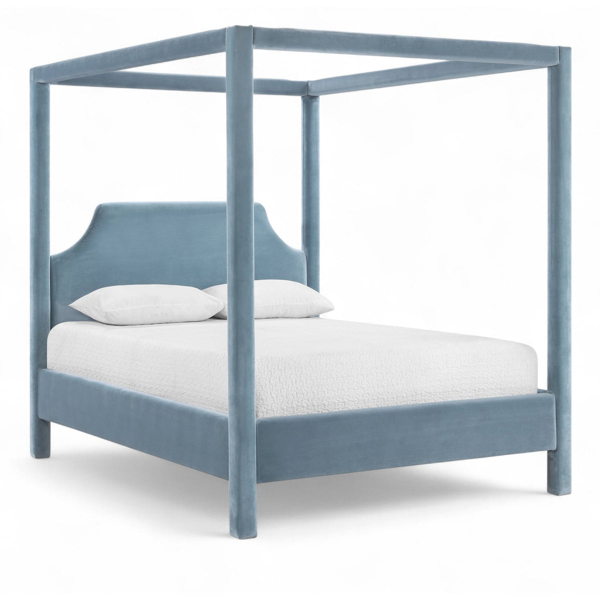 Dawson Light Blue Velvet Upholstered Bed