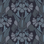 Mitchell Black Dragon Flower Wallpaper