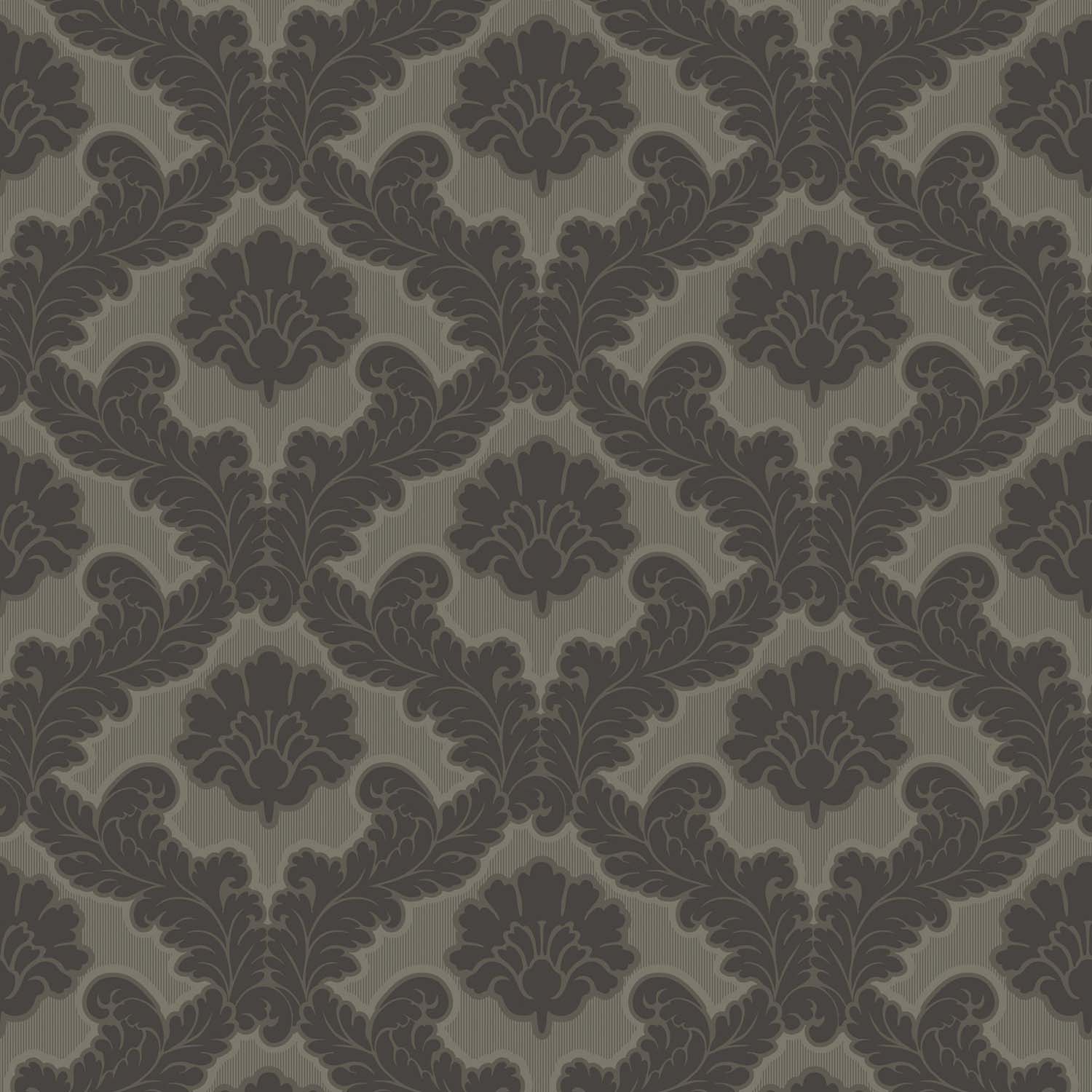 Mitchell Black Drawing Room Leaf Wallpaper