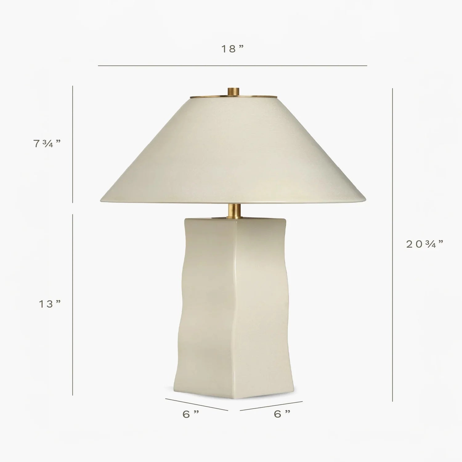 MENO HOME x Co. House Designs Dune Cream Ceramic Table Lamp