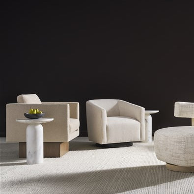 Vanguard Furniture Kendell Kendra Sand Fabric/Arles Swivel Chair