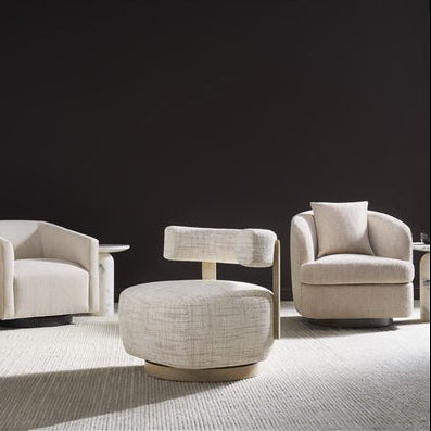 Vanguard Furniture Daydream Reynolds Linen Fabric/Almond Swivel Chair