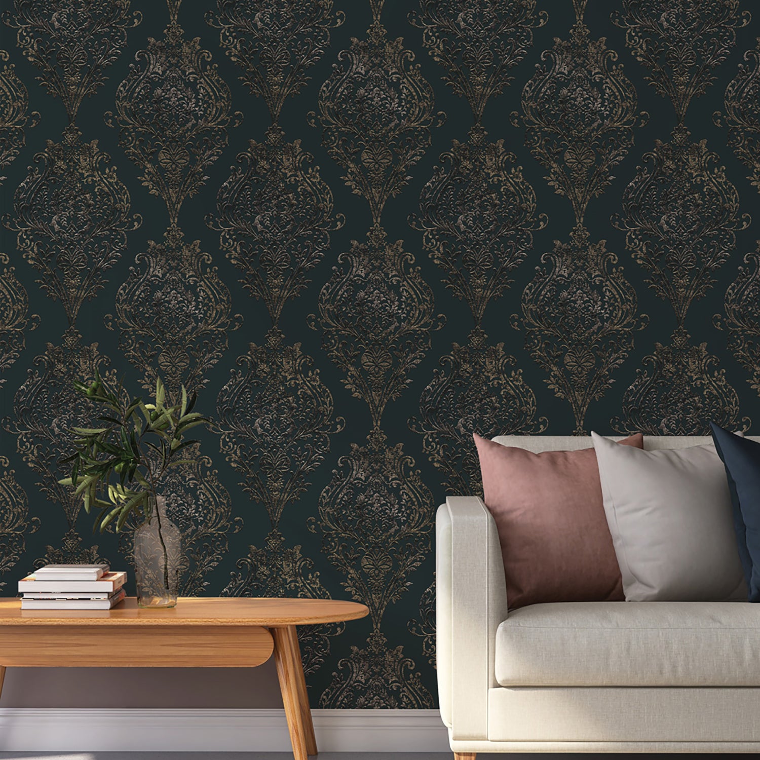 Tempaper & Co Estate Damask Non-Pasted Wallpaper