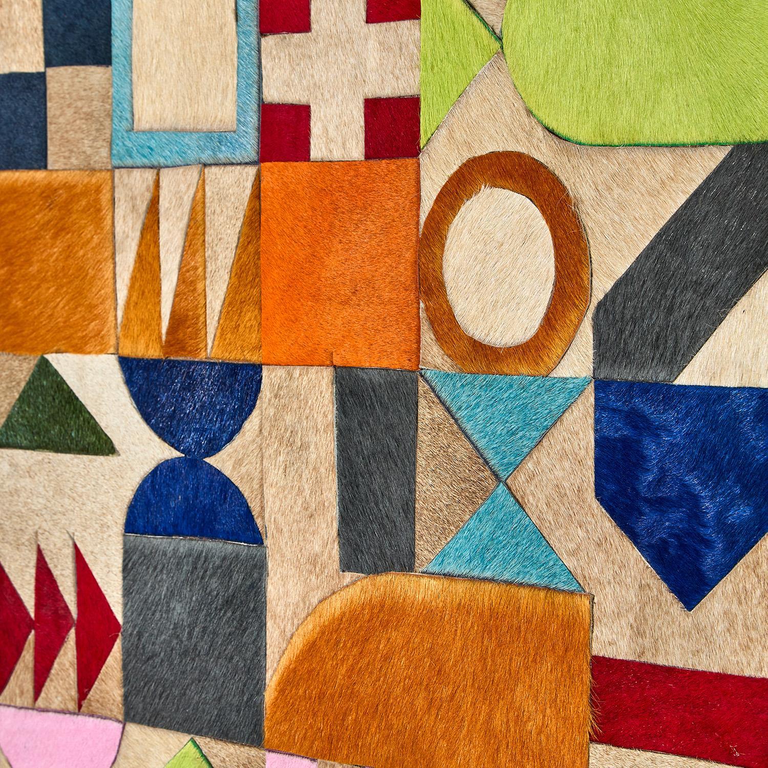 Abstracts Vibrant Color Patchwork Wall Art