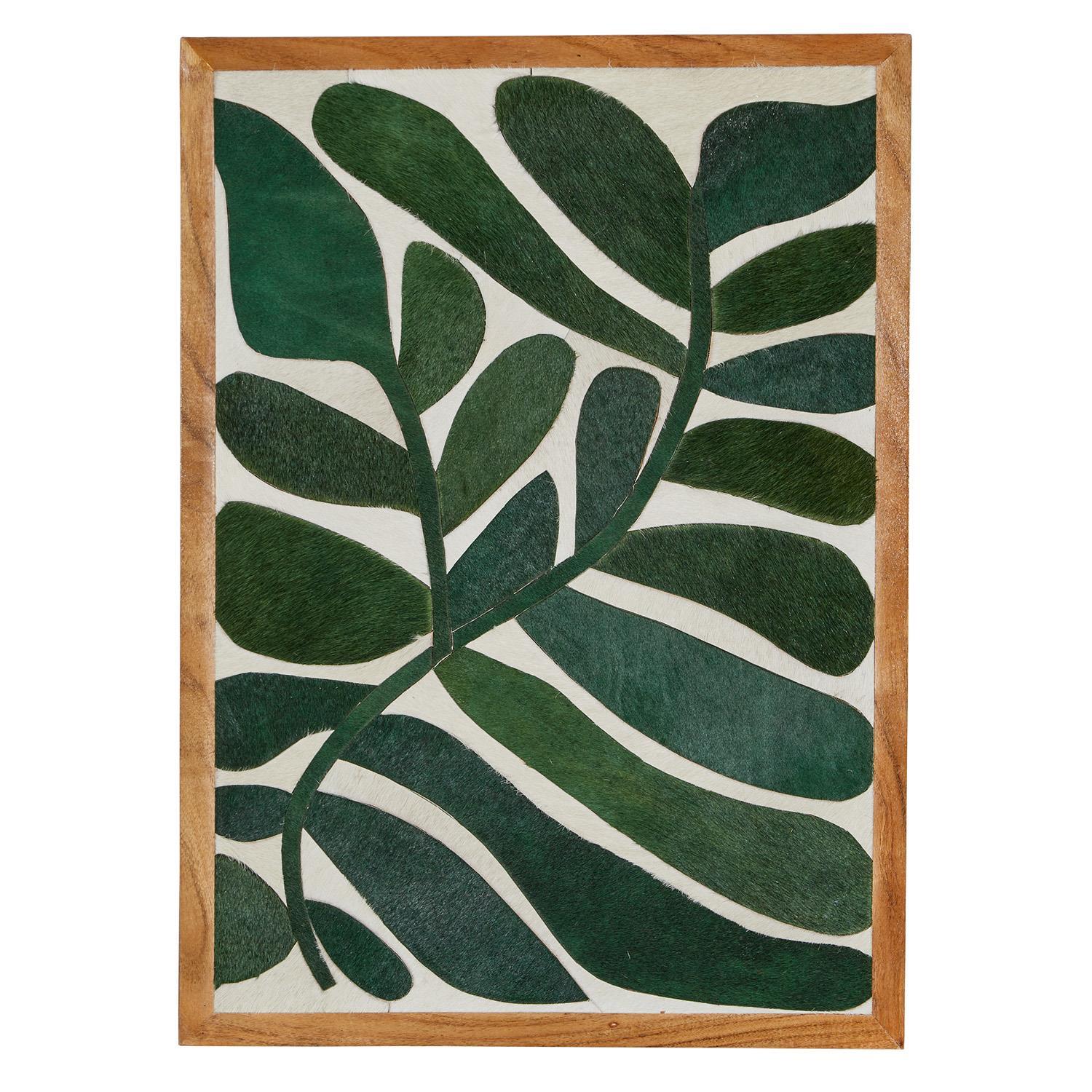 Green Tropical Abstract Leaves Wall Art