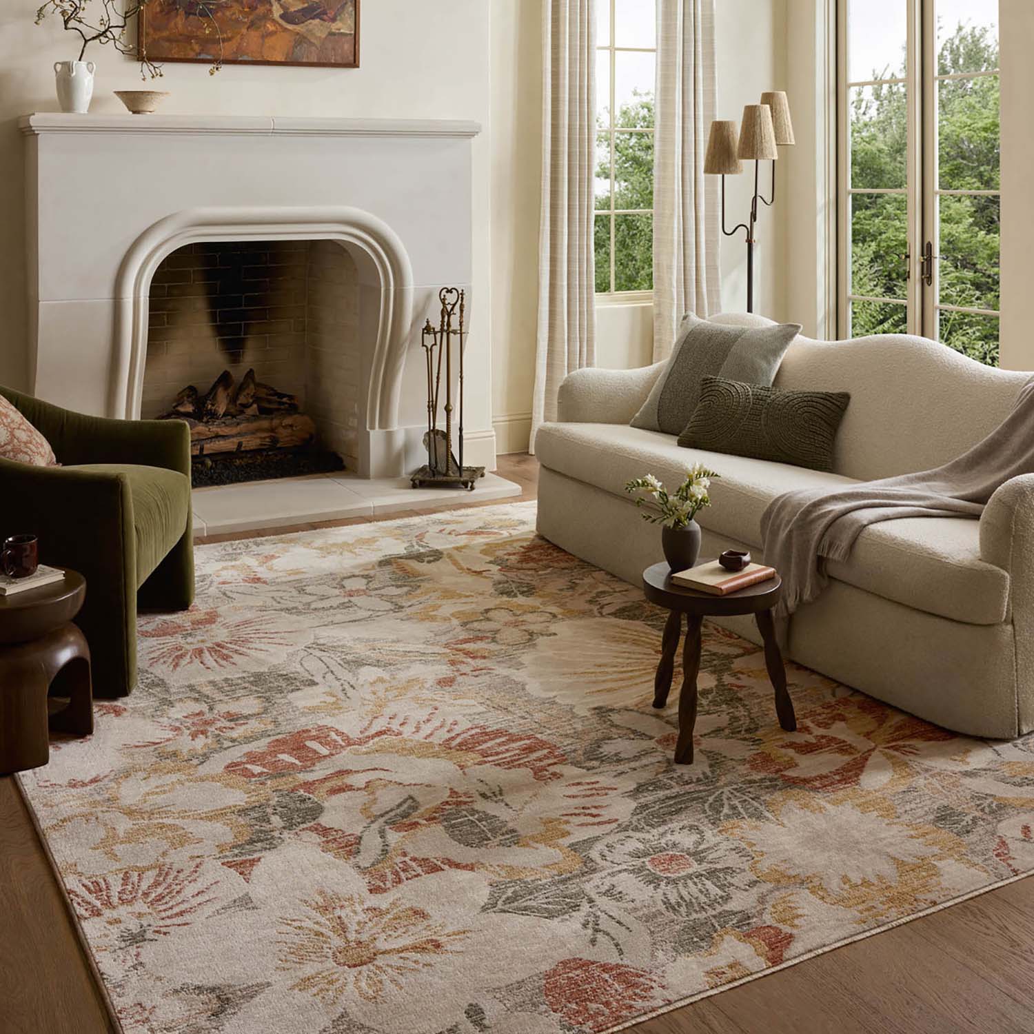 Loloi II Eileen Natural/Sunrise Power Loomed Rug