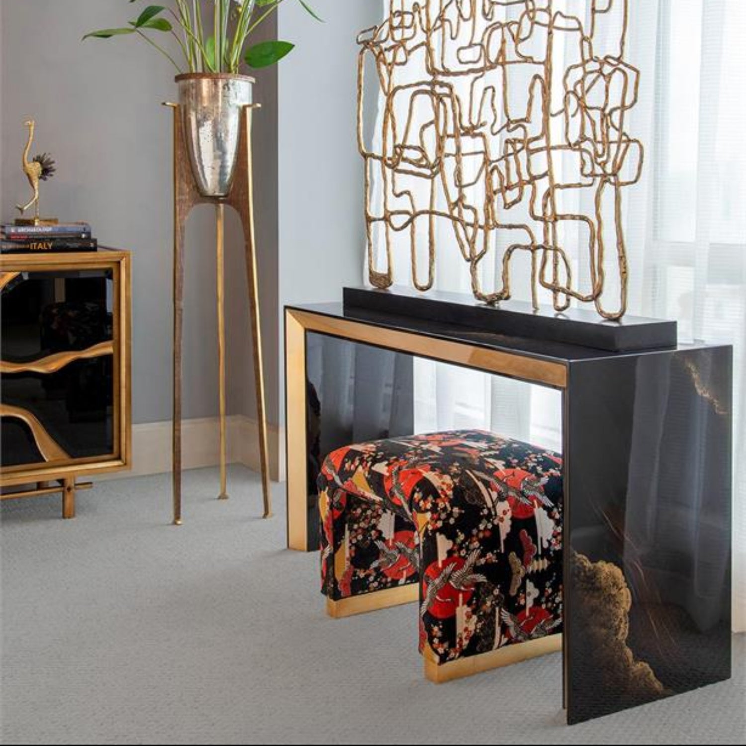 John Richard Golden Tide Console Table