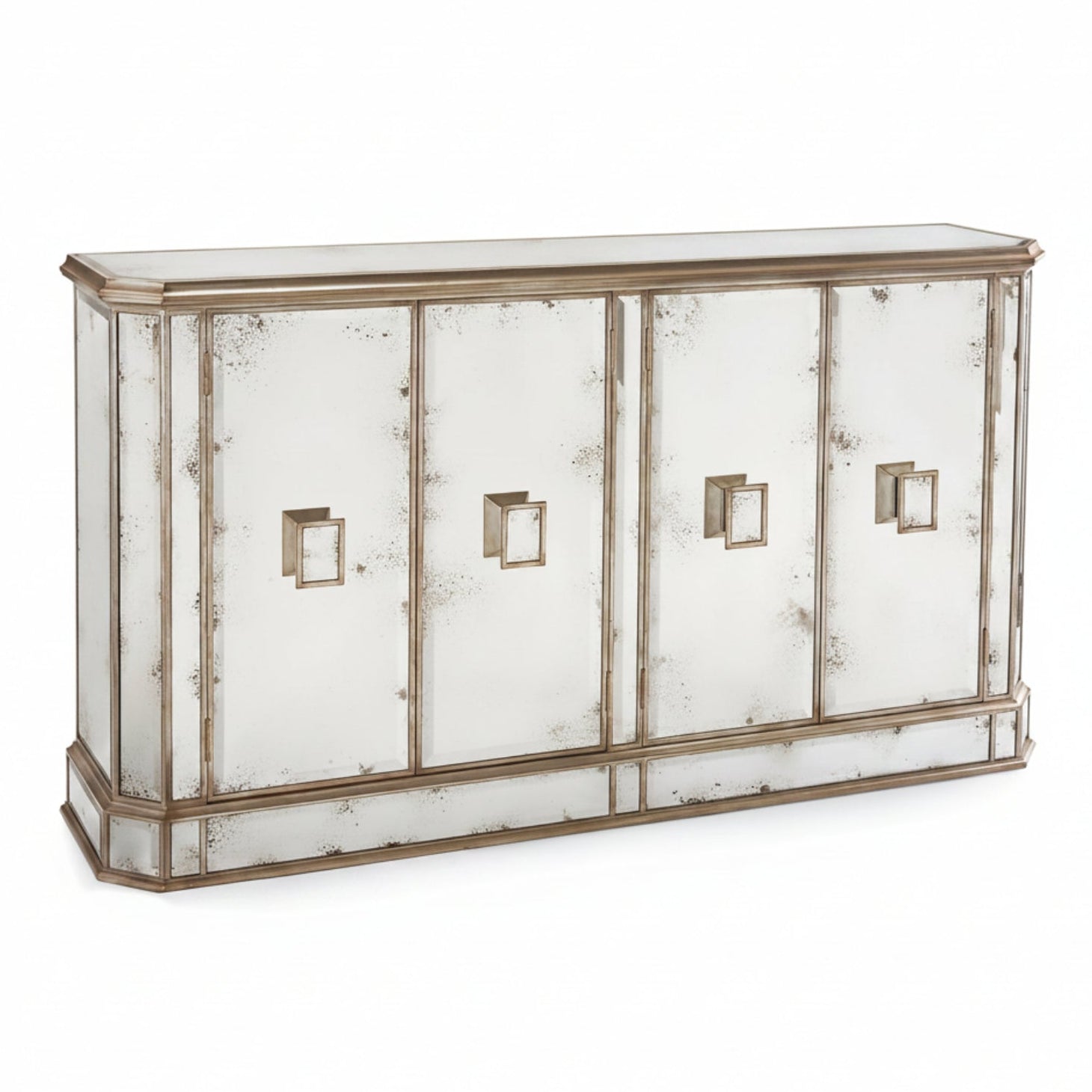 John Richard Juno Four-Door Foxed Mirror Credenza