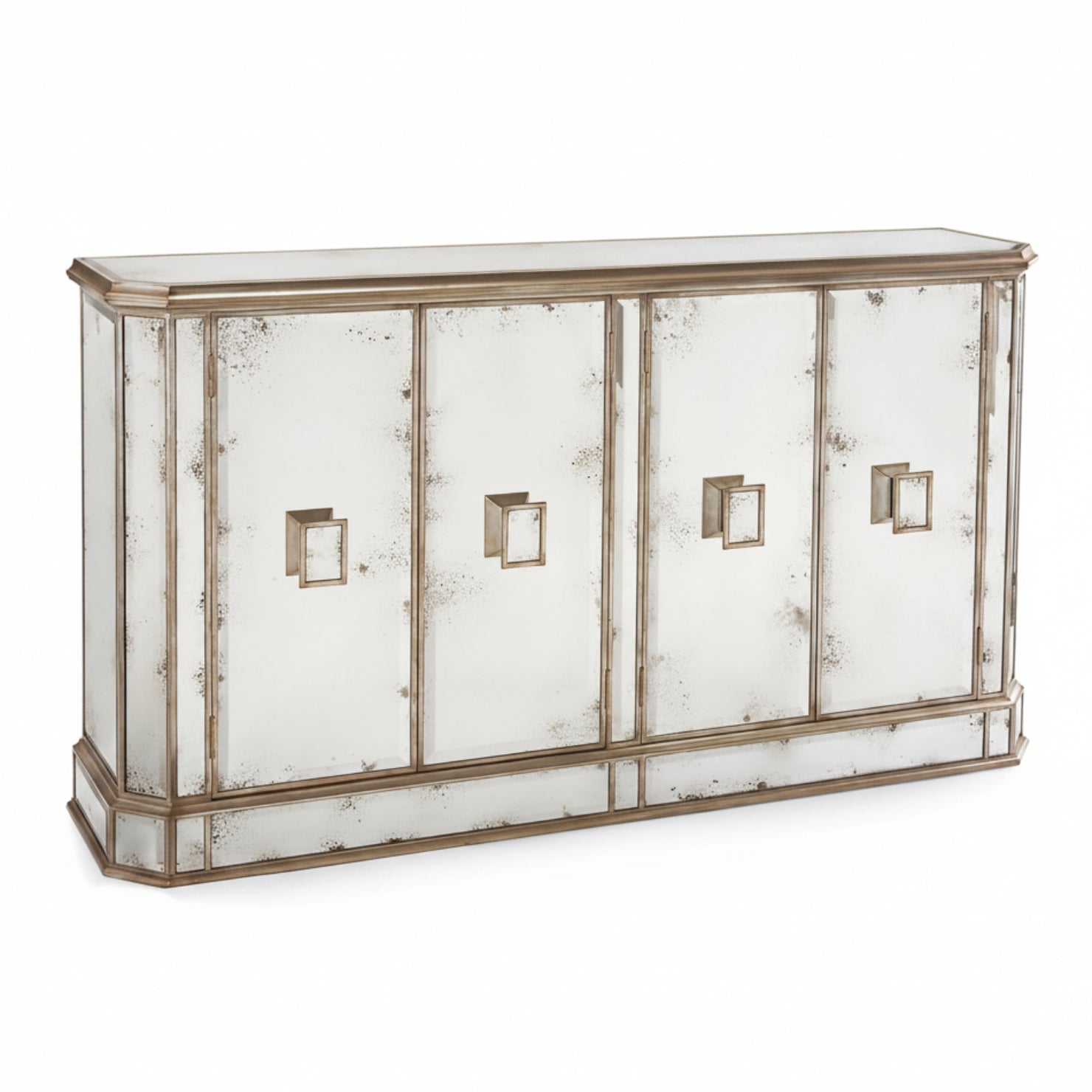 John Richard Juno Four-Door Foxed Mirror Credenza