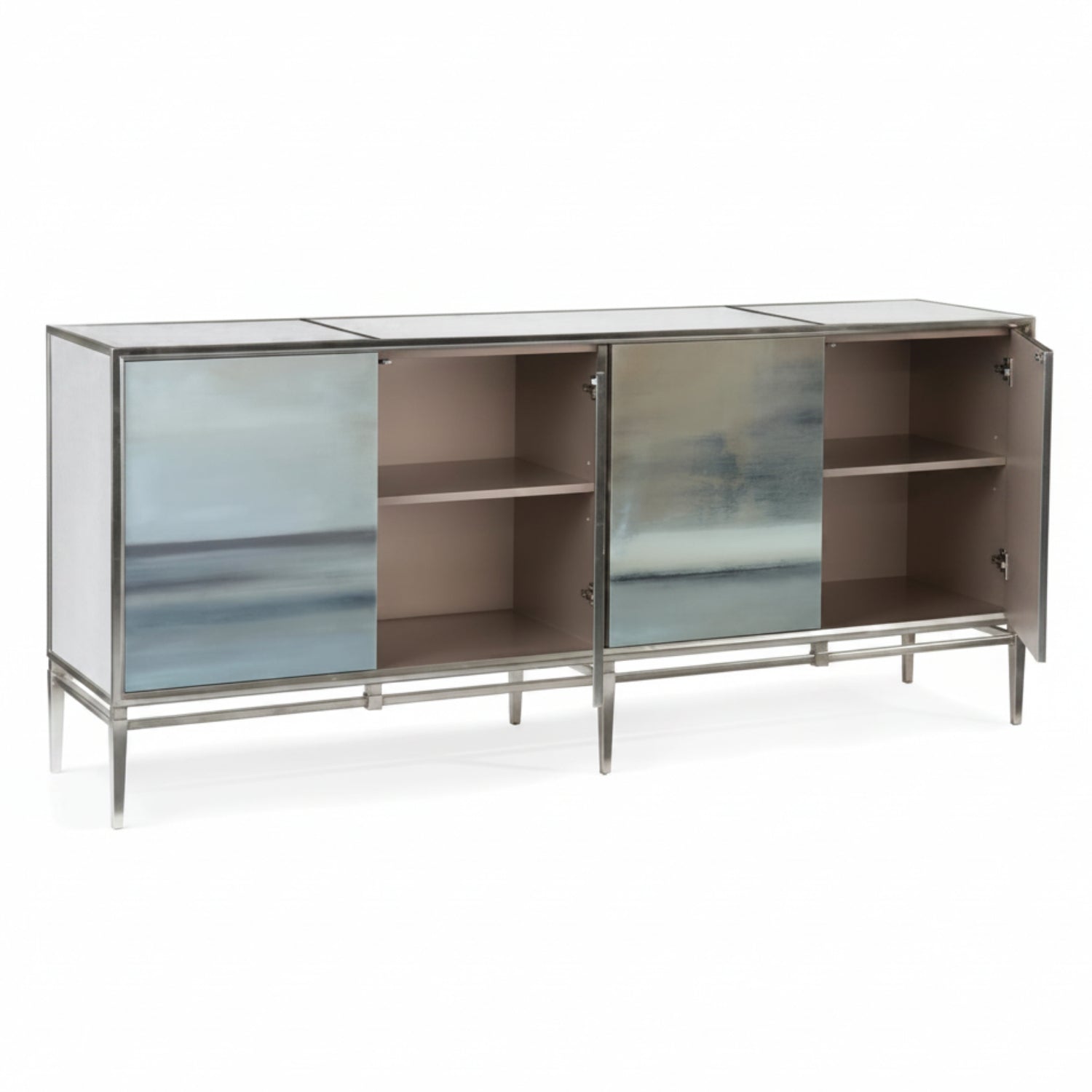 John Richard Carol Benson-Cobb Slated Four-Door Credenza