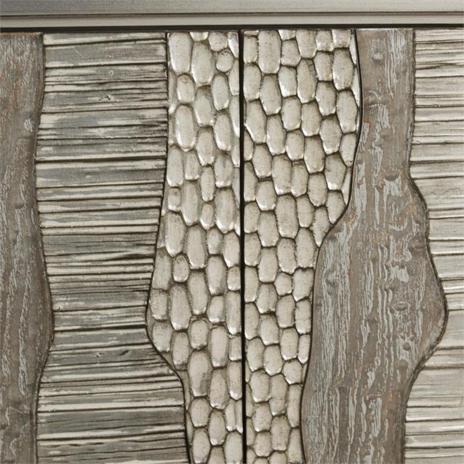 John Richard River's Edge Silver Four-Door Credenza