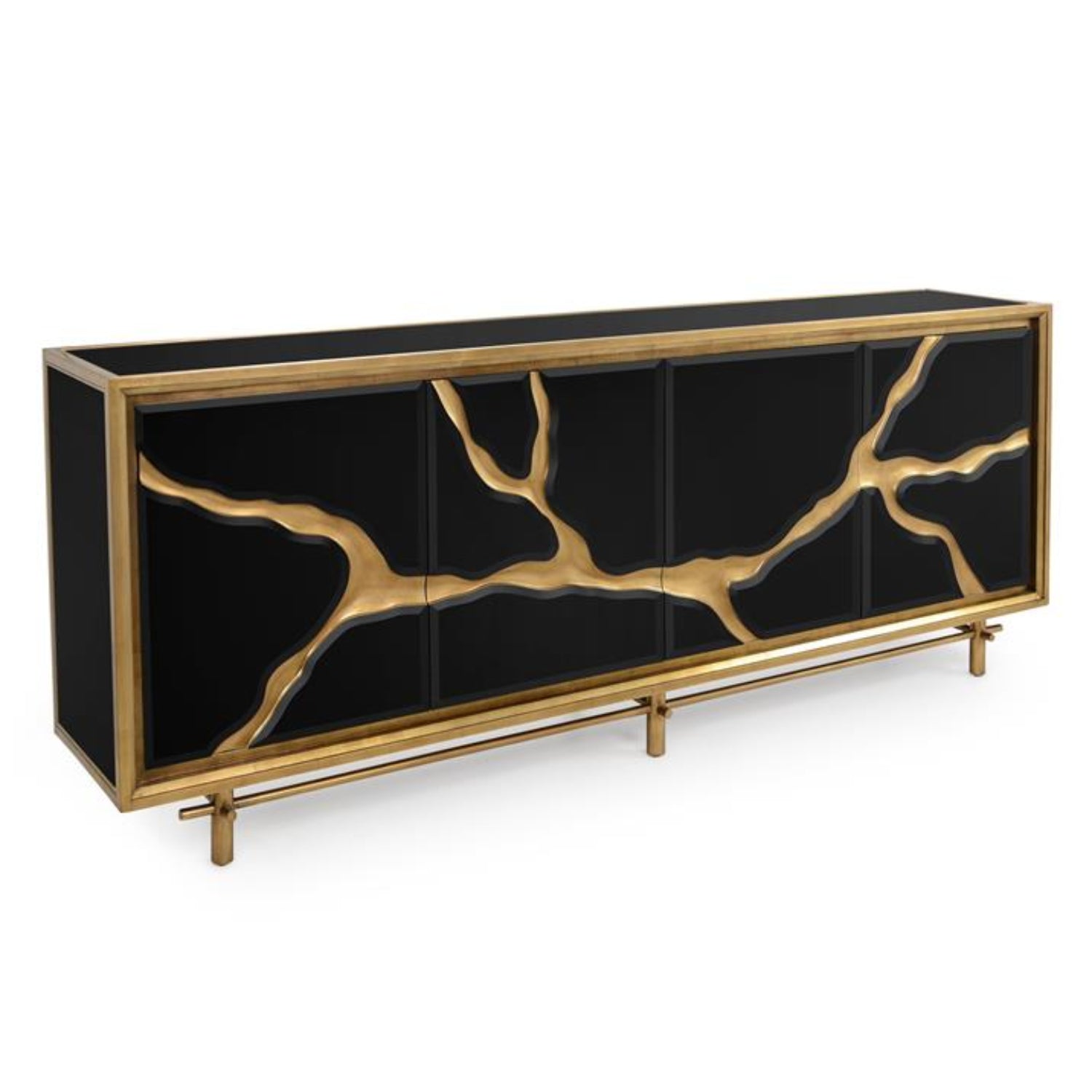 John Richard Ravine Black Four-Door Credenza
