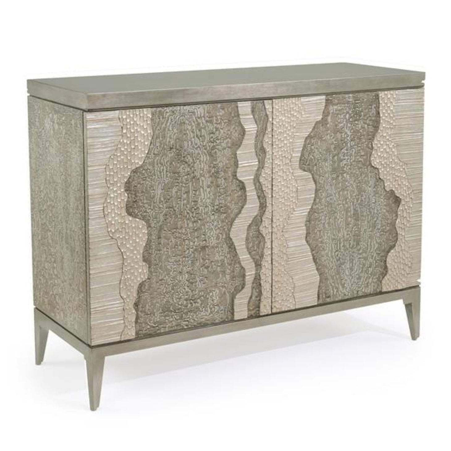 John Richard River's Edge Silver Two-Door Chest