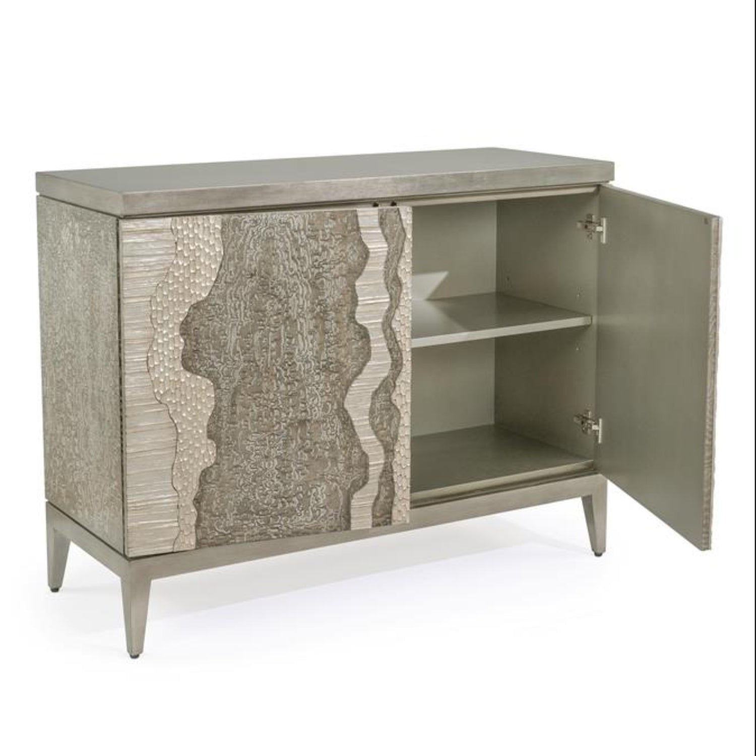 John Richard River's Edge Silver Two-Door Chest