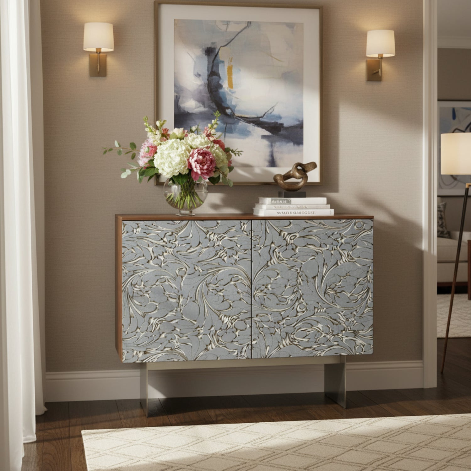 John Richard Napoli Two-Door Cabinet With Legs
