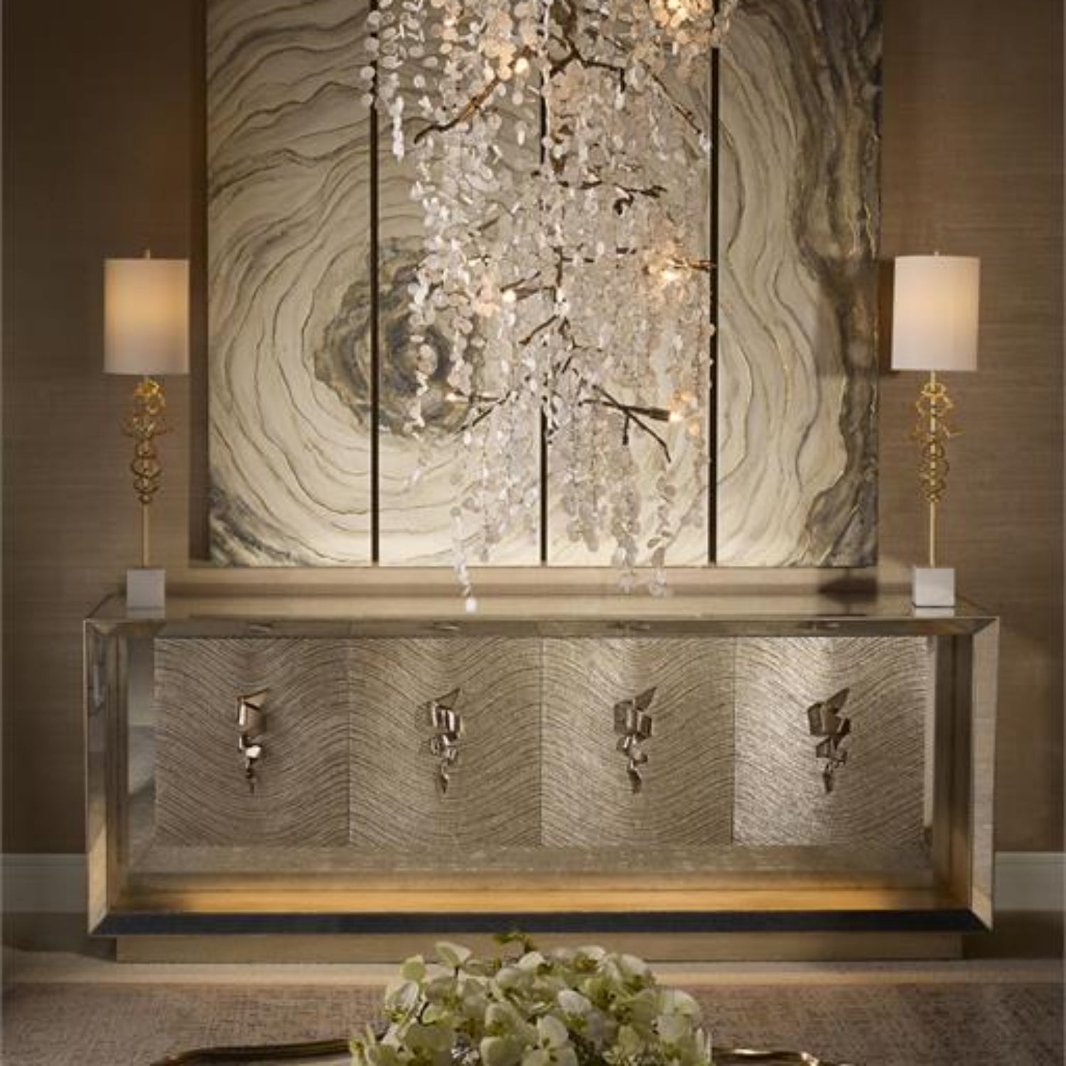 John Richard Moon Shadow Four-Door Lighted Sideboard