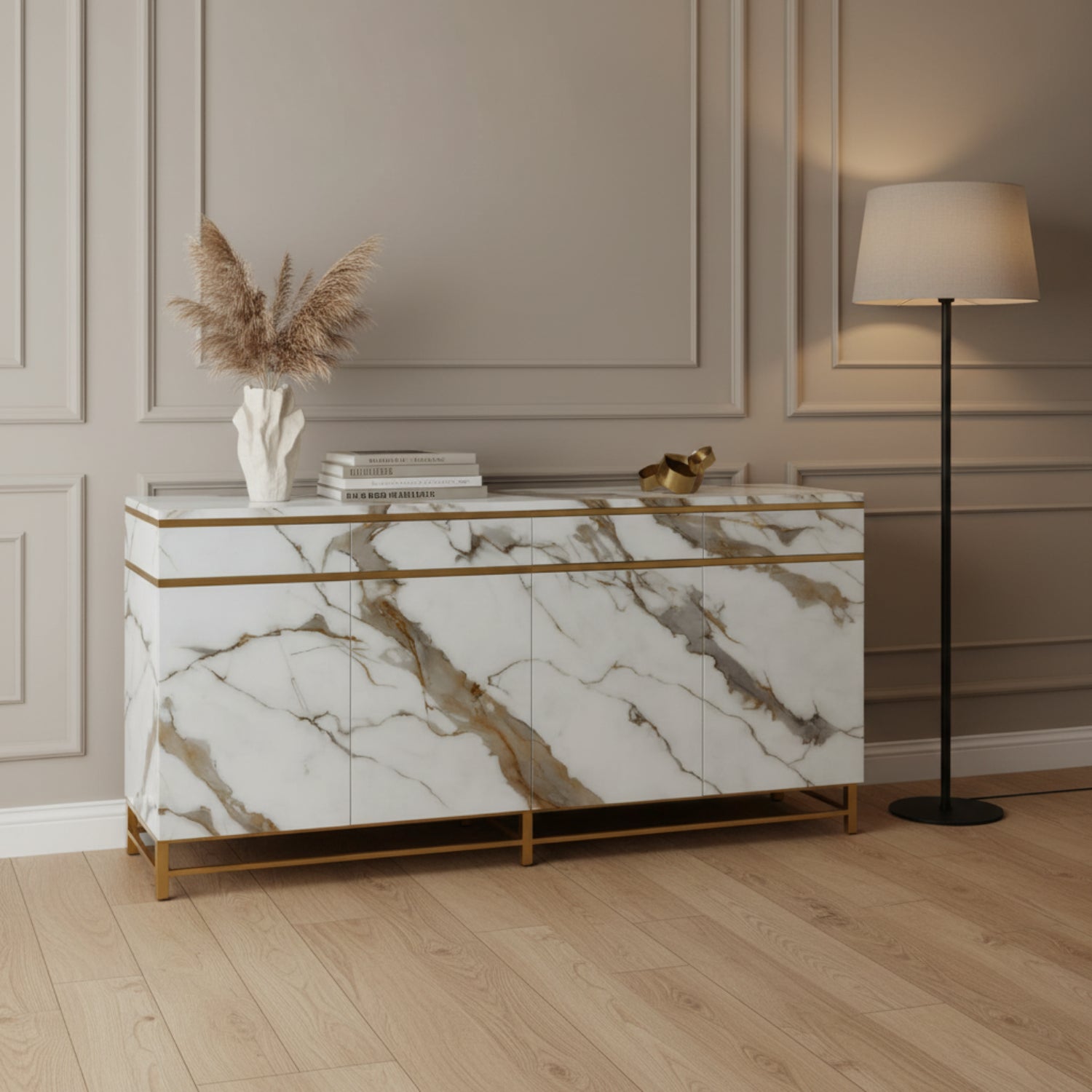 John Richard Marbled Four-Door Sideboard