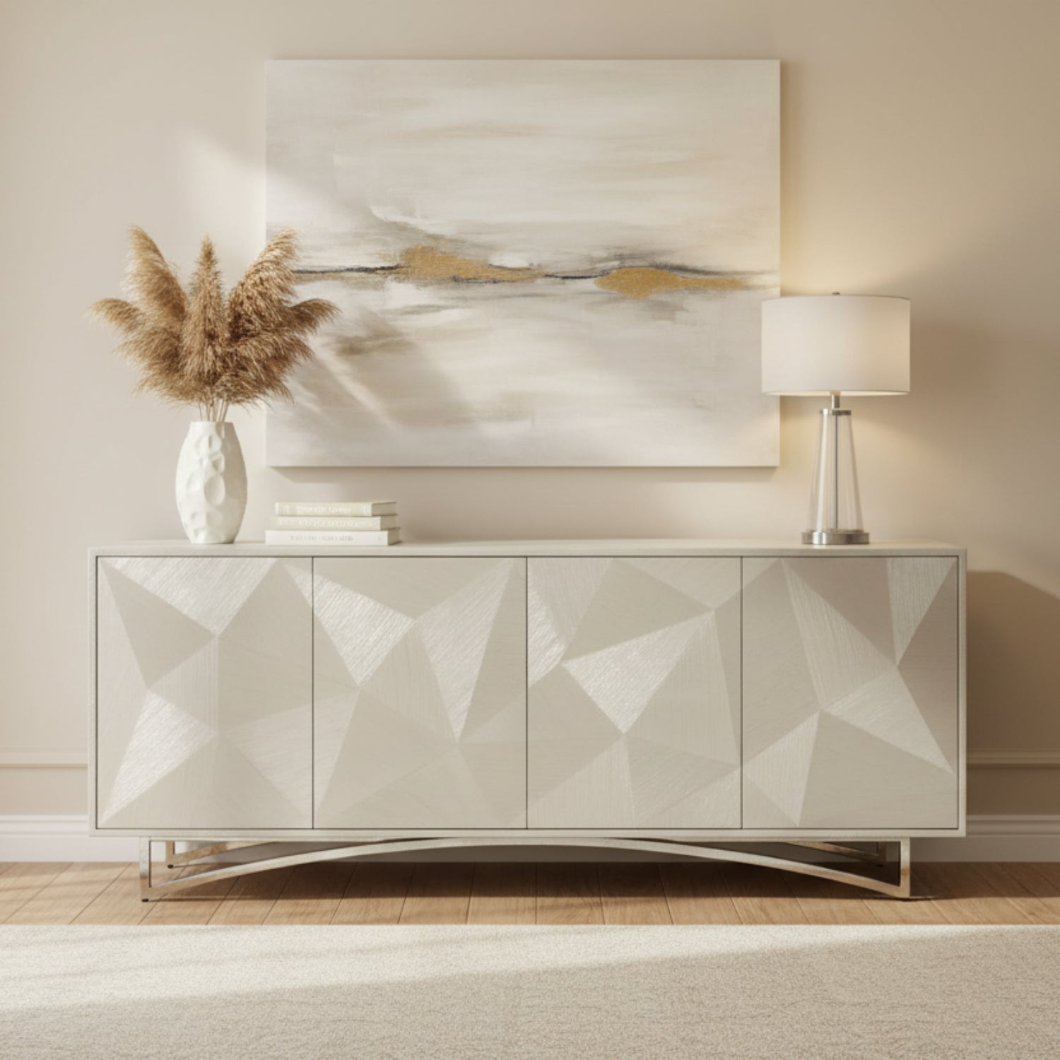 John Richard Vertex Silver Four-Door Sideboard