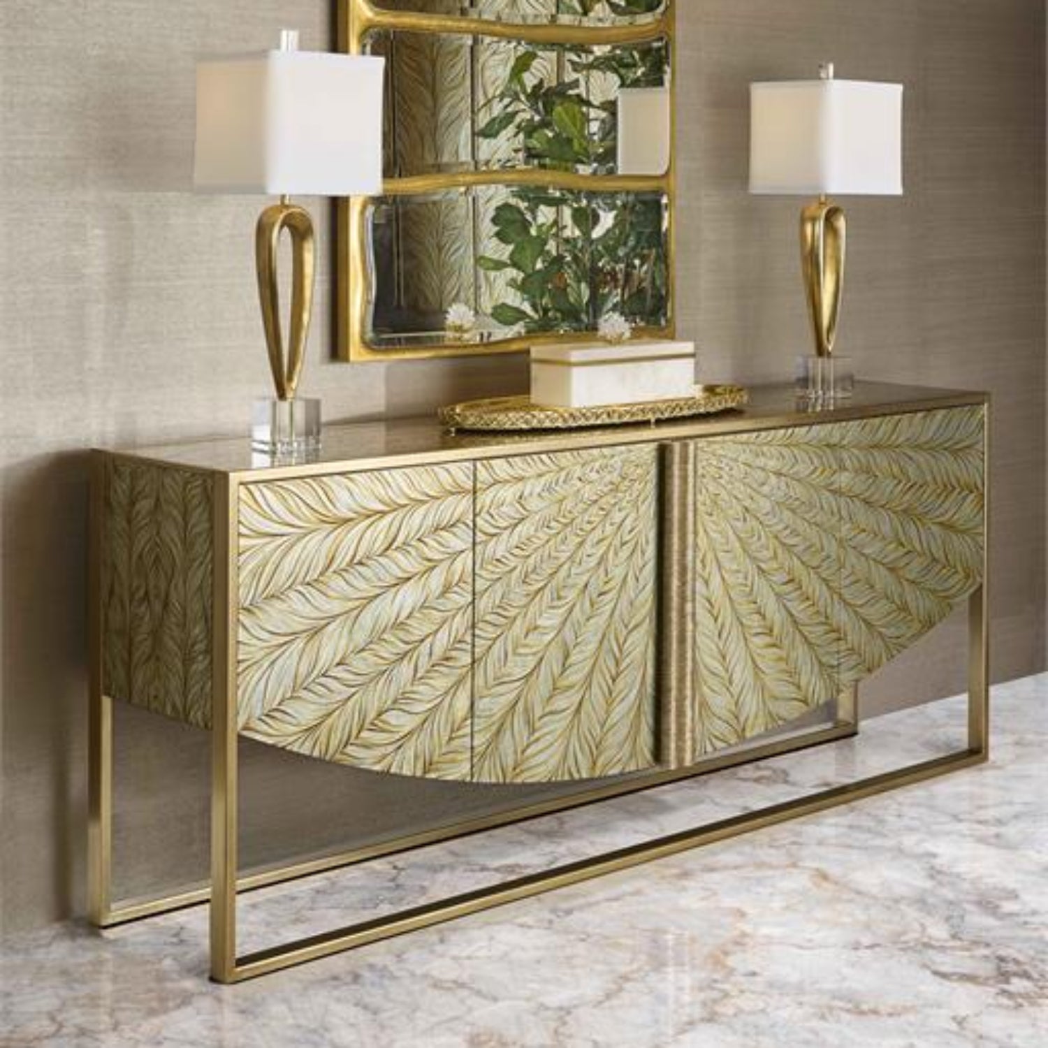 John Richard Florentine Four-Door Credenza
