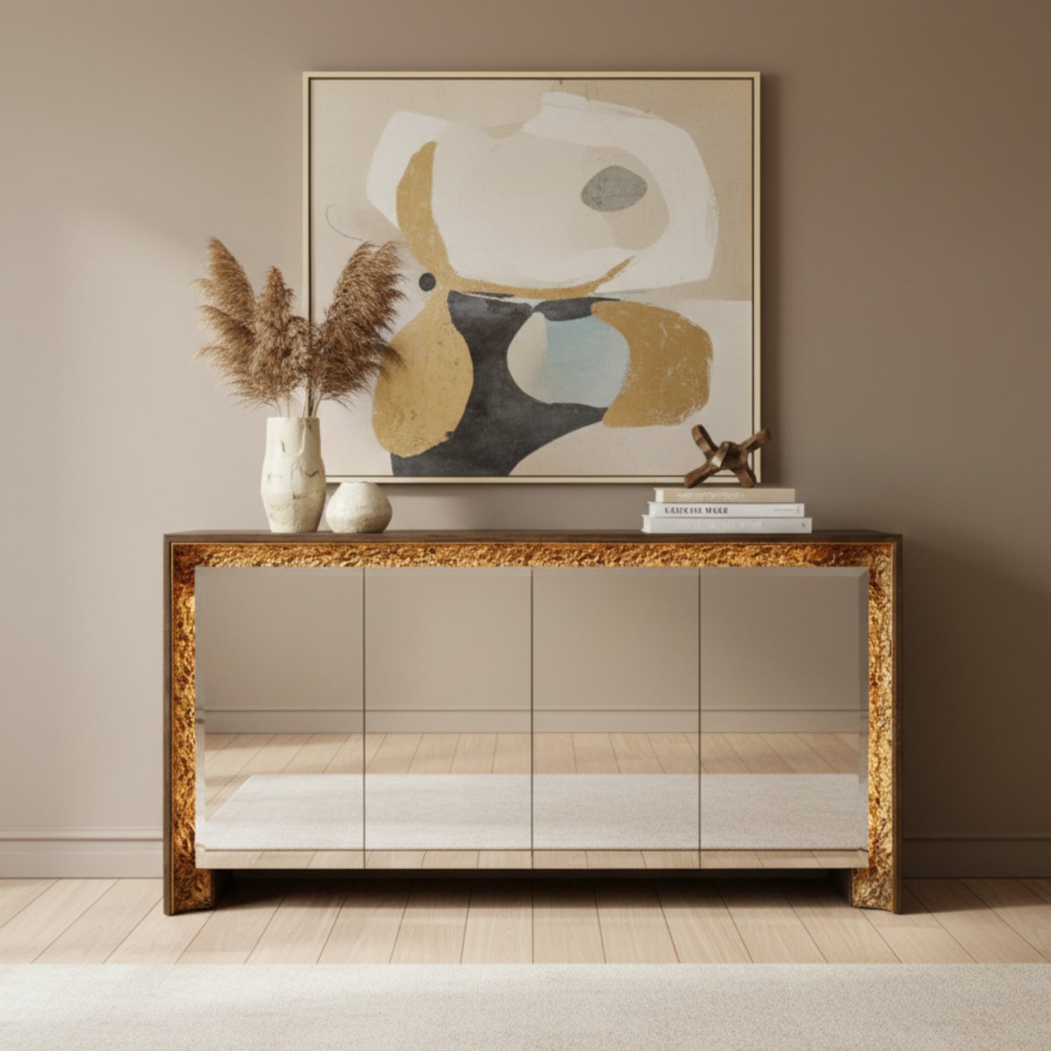 John Richard Coloma Four-Door Lighted Credenza