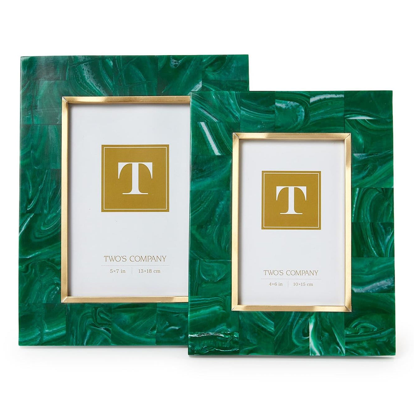 Malachite Photo Frame Set of 2