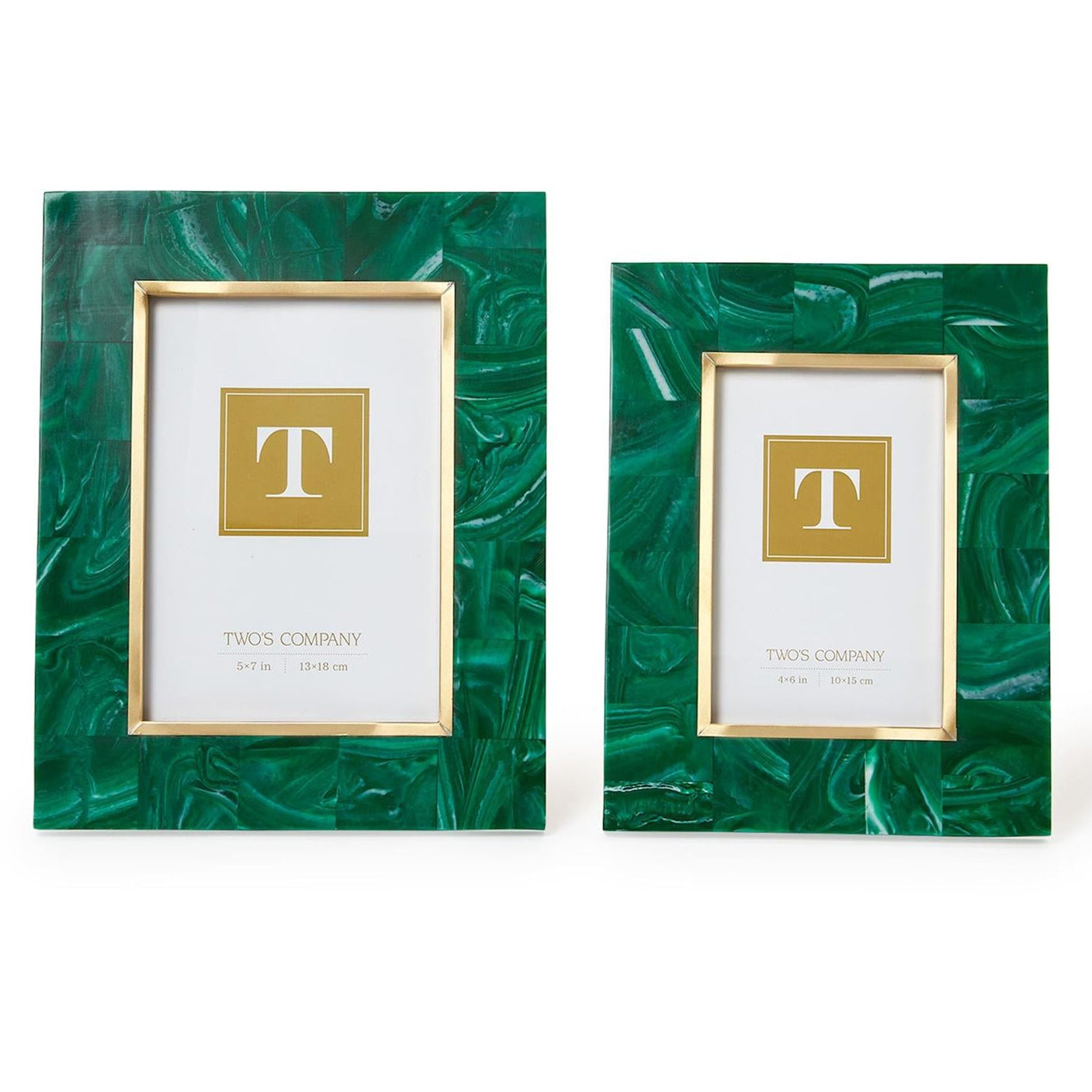 Malachite Photo Frame Set of 2