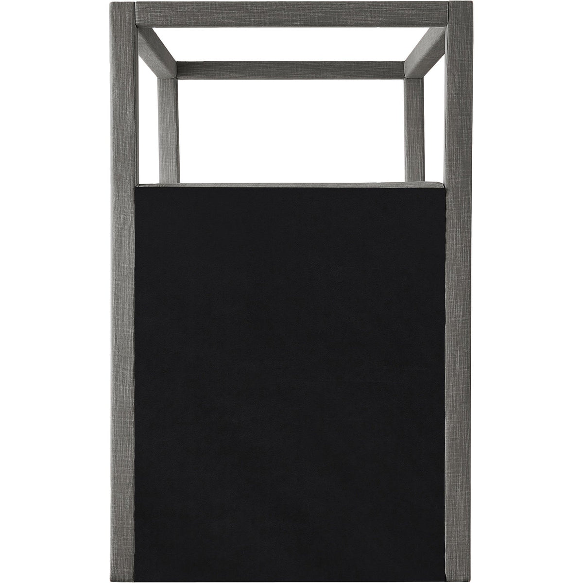 Emerson Grey Linen Textured Fabric Upholstered Bed