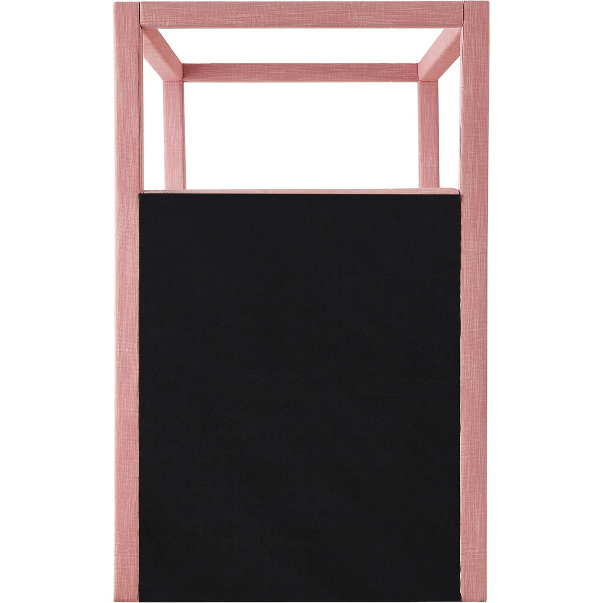 Emerson Pink Linen Textured Fabric Upholstered Bed