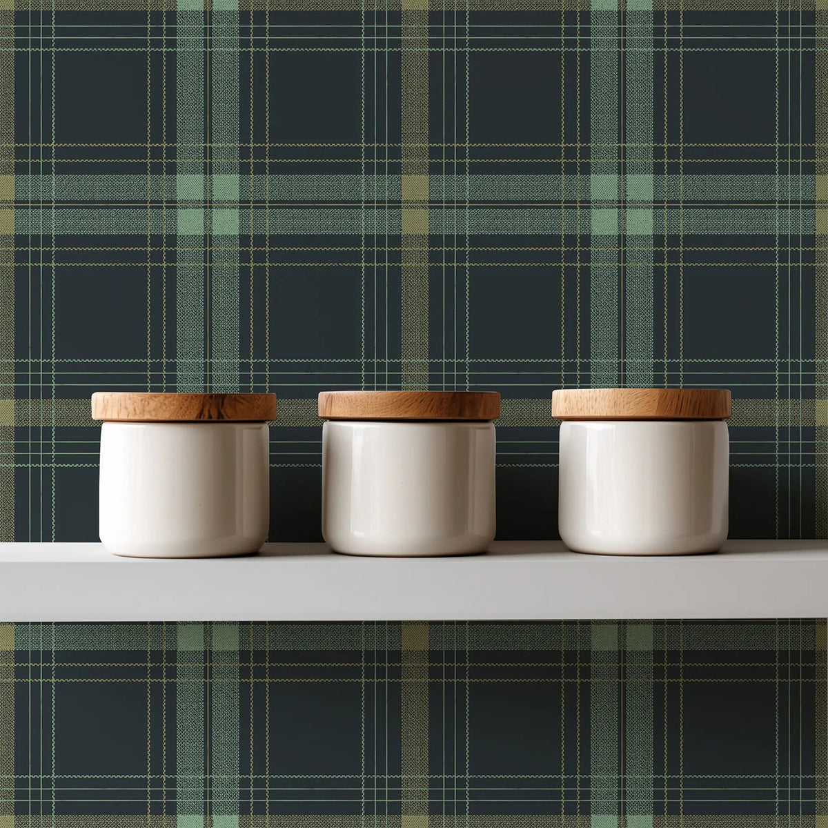 Mitchell Black English Check Wallpaper