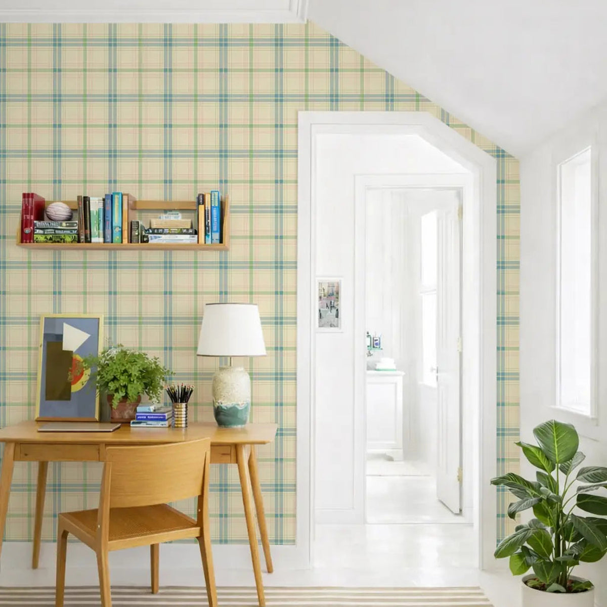 Mitchell Black English Check Wallpaper