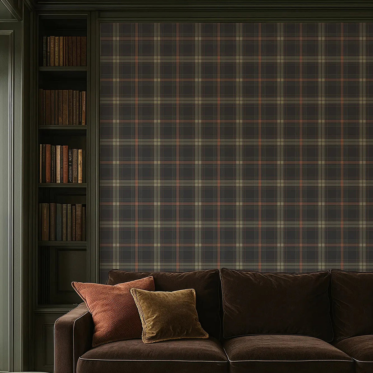 Mitchell Black English Check Wallpaper