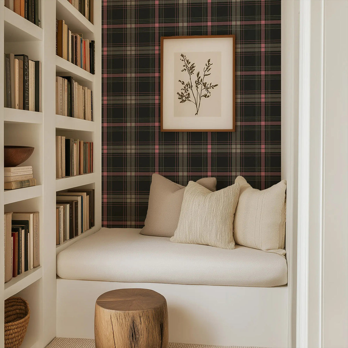 Mitchell Black English Check Wallpaper