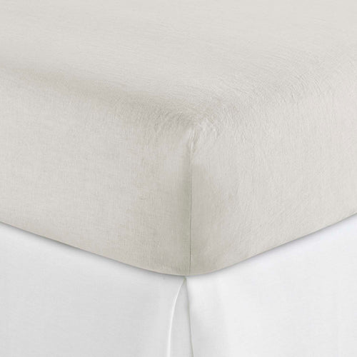 Peacock Alley European Washed Linen Fitted Sheet