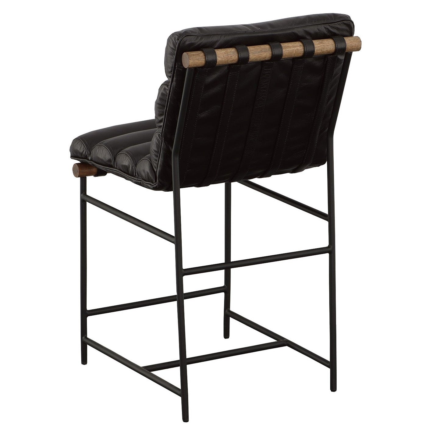 Fairfield Chair The Leather Reserve Luca Black Counter Stool Set of 2